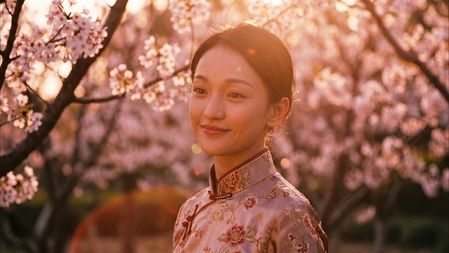 校花传媒古风美人旗袍写真拍摄花絮